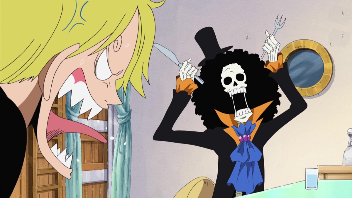 One Piece: Thriller Bark (326-384) (English Dub) The Joy of Seeing People!  The Gentleman Skeleton's True Identity - Watch on Crunchyroll